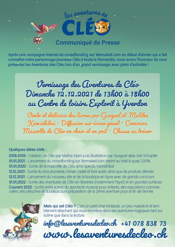 Communiqué de presse vernissage